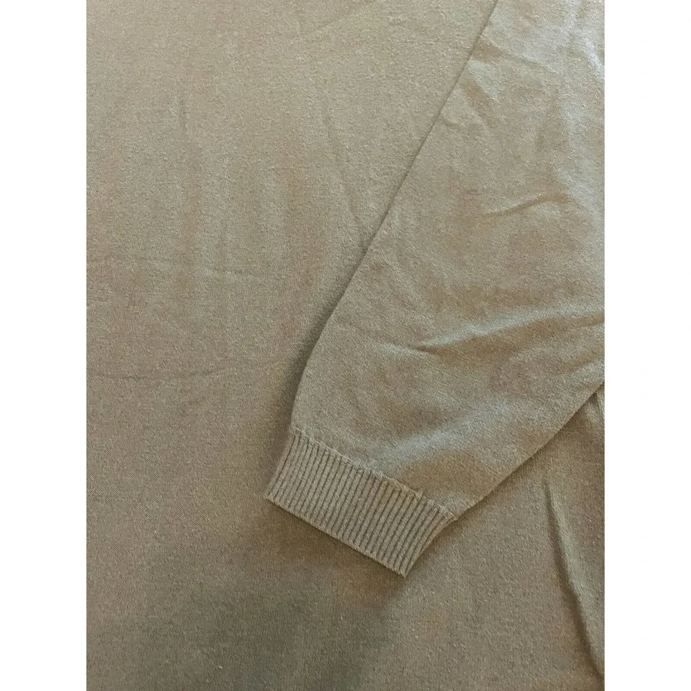 Tommy Bahama Mens L Sage Green Ribbed Knit Sweater‎ Long Sleeve V Neck
